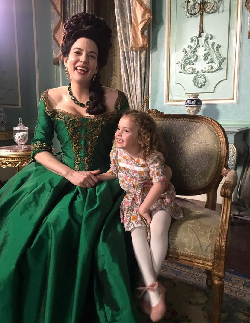 Lula Rose visiting mom on set, from Liv's Instagram