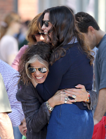 during pilot filming - with dad Steven Tyler