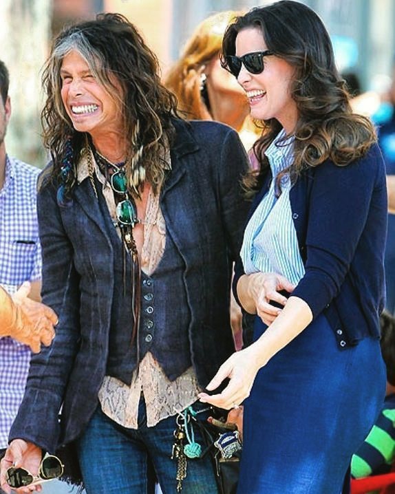 during pilot filming - with dad Steven Tyler
