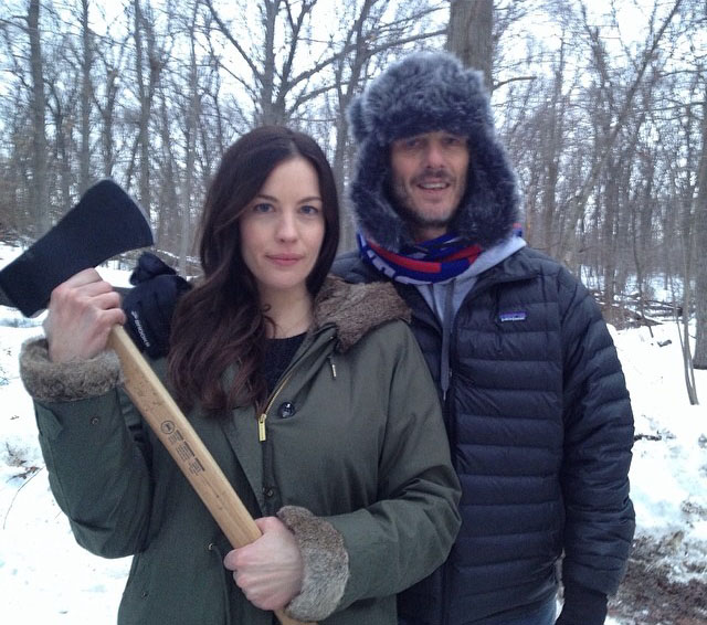 On the set of  "The Leftovers" - with director Pete Berg, from Liv's Instagram