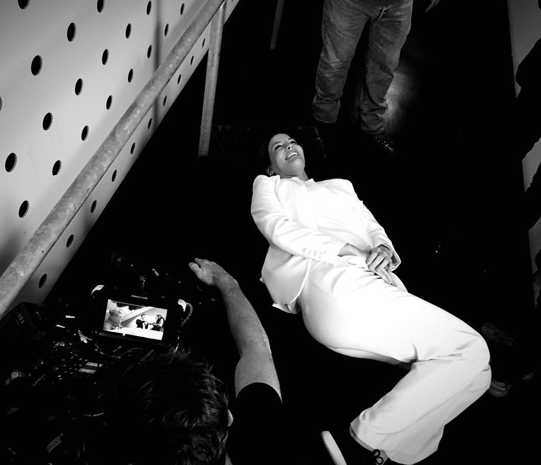 on the set, from Liv's Instagram