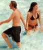 Liv and fiance Royston Langdon at the beach in Barbados, March 2002