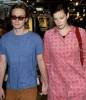Liv and fiance Royston Langdon in Heathrow Airport, London