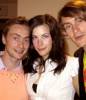 with fiance Royston Langdon and his brother Antony