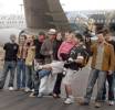 with LOTR cast - Leaving New Zealand after The Return Of The King Premiere, December 2nd 2003
