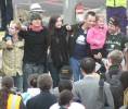 with LOTR cast - Leaving New Zealand after The Return Of The King Premiere, December 2nd 2003