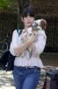 Liv with her puppy Neal, New York, April 2003