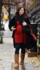 a Very Pregnant Liv out for a walk in New York