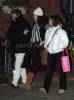 Pregnant Liv, Roy and a friend strolling in New York