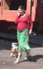 Liv Tyler walking Neal the dog in New York while talking on a cell phone, September 20, 2004