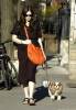 Liv taking Neal for a walk, New York