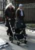 Liv, Milo and a friend taking a walk in New York