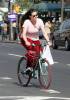 Liv riding her bike, New York