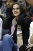 Liv taking a break from filming Strangers to watch the NBA game between Charlotte Bobcats and Cleveland Cavaliers (92-88 to Bobcats), in Charlotte, North Carolina