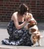 with her dog Neal