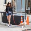 Liv taking Neal to a walk, New York