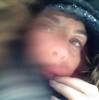 Snowflake over lens selfie