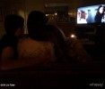 "Last week  Friends  loves cuddles on the couch popcorn #theleftovers first time ever on tv!!!"