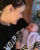 "Ohhh my sweet baby girl is smiling with me, 7 weeks let the fun begin!!!"