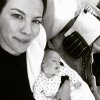 "Australia here we come!!! #theleftovers Momma and Lula back to work, Lula 7 weeks working hard growing, sleeping and being so beautiful. helping me read my script and memorize my lines."
