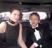 with husband Royston Langdon - Getting ready for the Oscars 2004