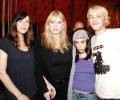 with mom Bebe Buell, Aesha Waks and Liam McMullan