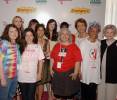 with grandmother Dorothea Johnson, mom Bebe Buell and breast cancer survivors