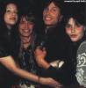with sister Mia, dad Steven and his wife - Teresa