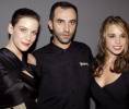 with Riccardo Tisci and sister Chelsea Tyler