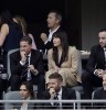 with fiance David Gardner and Victoria and David Beckham