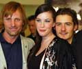 with Viggo Mortensen and Orlando Bloom, at The Two Towers LA's Premiere, December 15th 2002