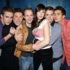 with Dominic Monaghan, Sean Astin, Billy Boyd, Elijah Wood and Orlando Bloom - at MTV TRL