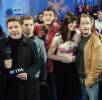 with Dominic Monaghan, Sean Astin, Elijah Wood, Orlando Bloom and Billy Boyd - at MTV TRL