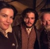with Kit Harington and Peter Mullan, from Liv's Instagram